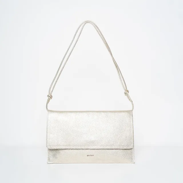 ann-kurz-thin-clutch-metallic-champagne-leder image 1