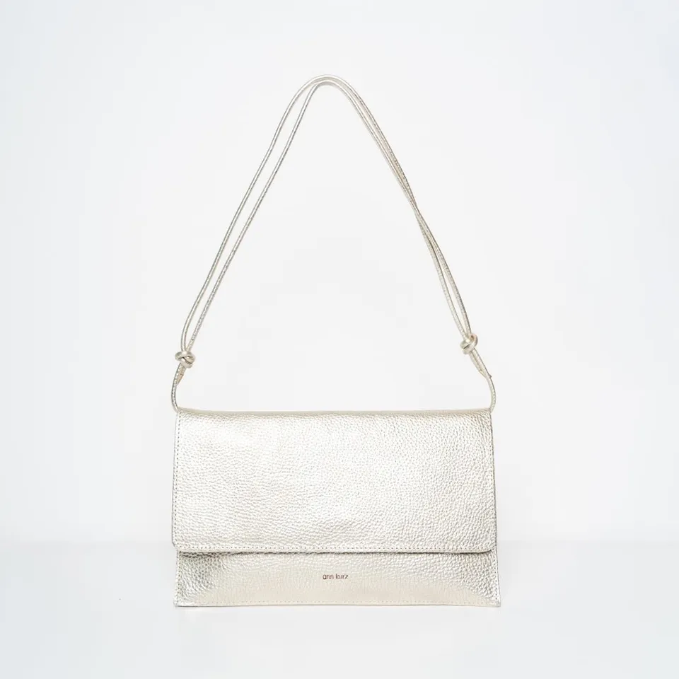 ann-kurz-thin-clutch-metallic-champagne-leder image 1