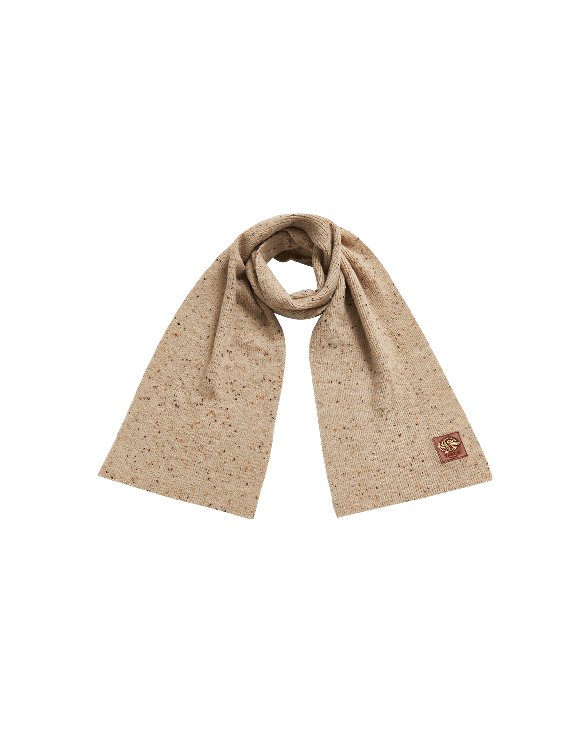 fable-england-knitted-scarf-schal-taupe-gestrickt image 1