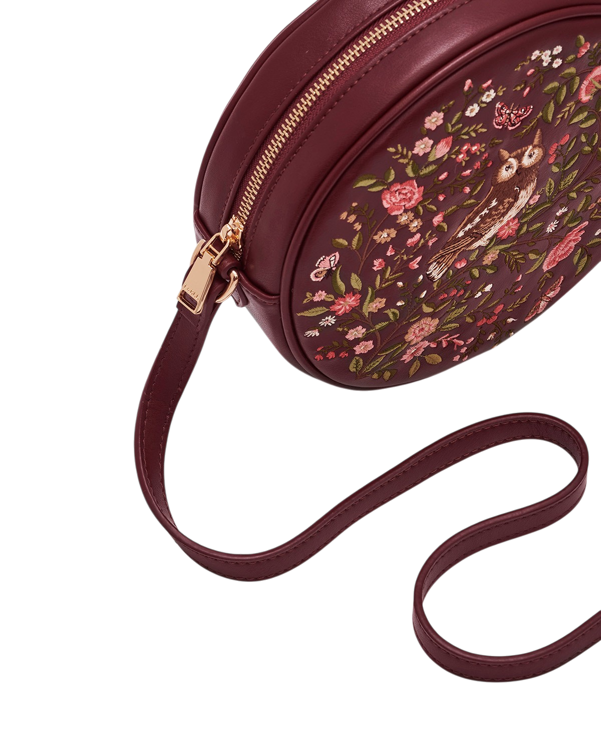 fable-england-chloe-owl-circle-tasche-umh-ngetasche-burgundy image 6