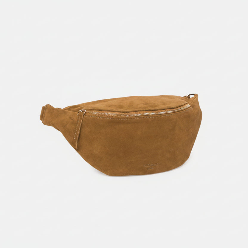 ann-kurz-fanny-pack-large-suede-bottle-green-bauchtasche-leder image 2