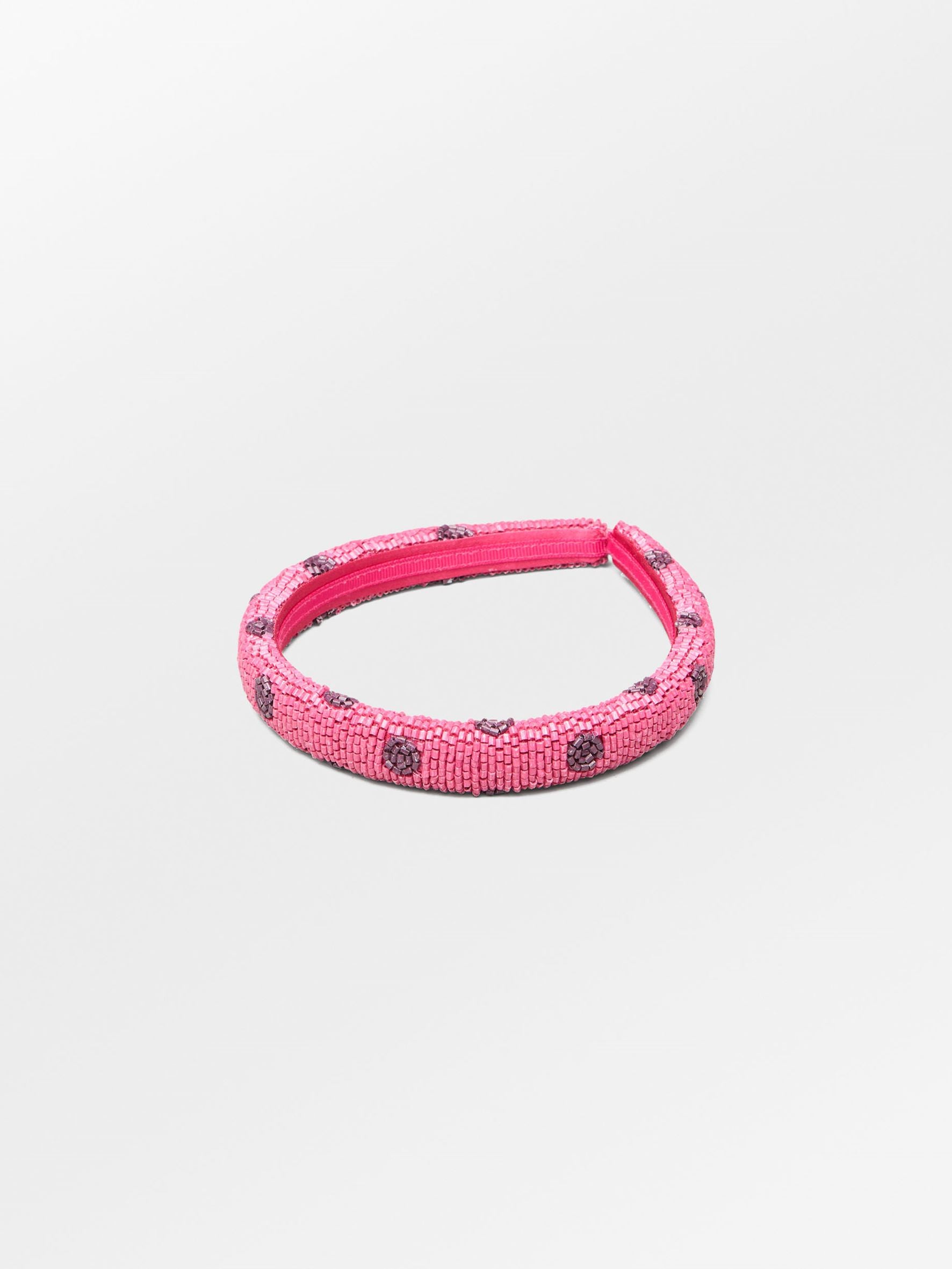 becks-ndergaard-dotia-slim-beaded-hairbrace-haarreif-carmine-pink image 1