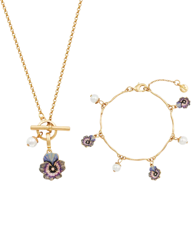 fable-england-jewellery-pansy-pearl-schmuckset-gold-2 image 1