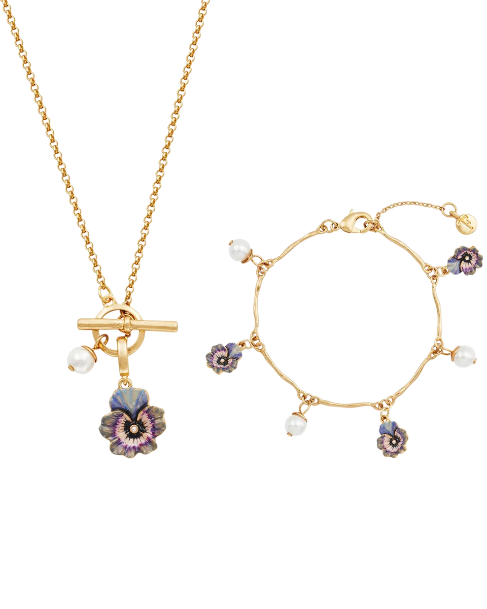 fable-england-jewellery-pansy-pearl-schmuckset-gold-2 image 1