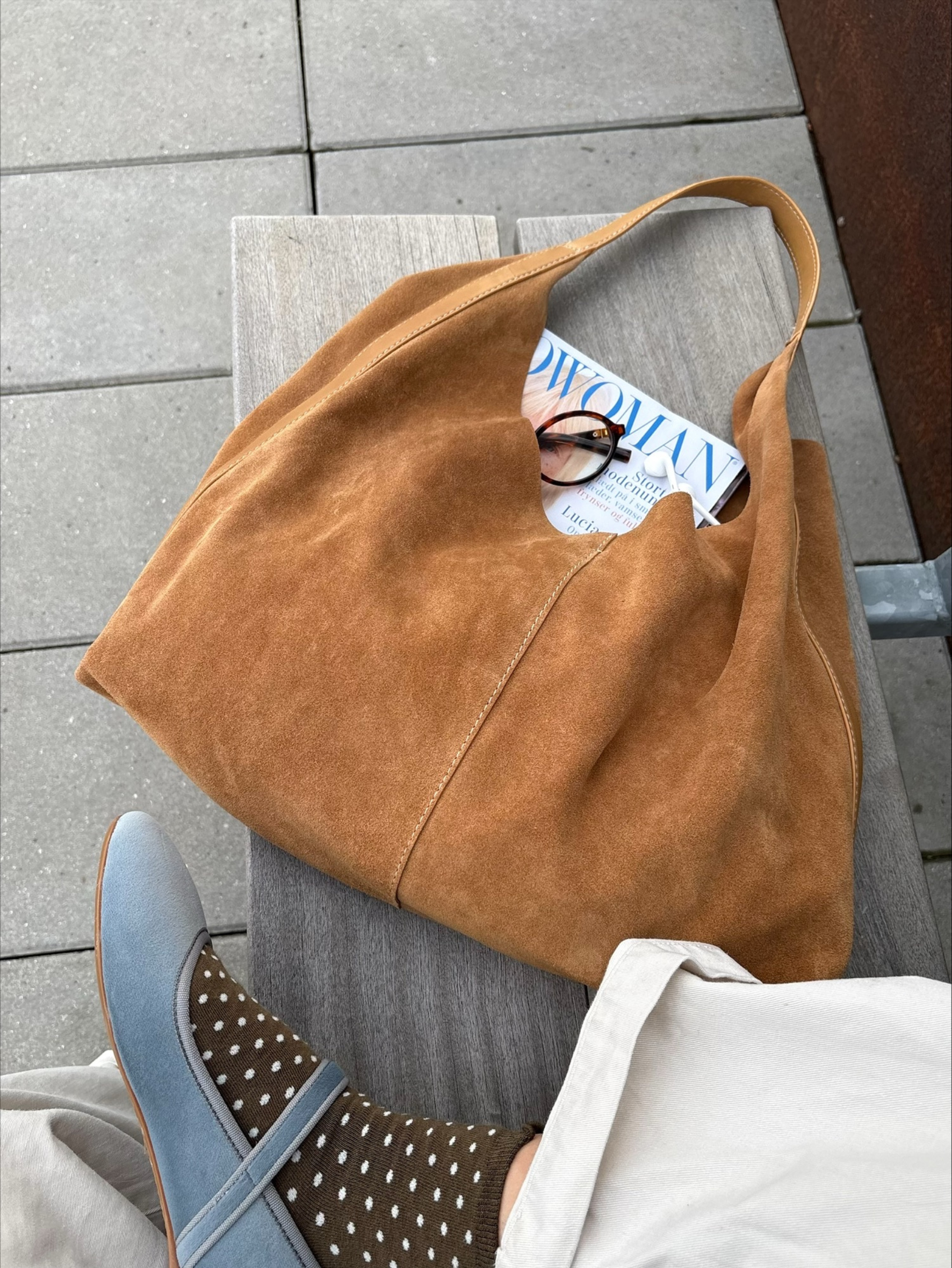 becks-ndergaard-suede-siena-bag-tasche-almond-brown-velours image 2