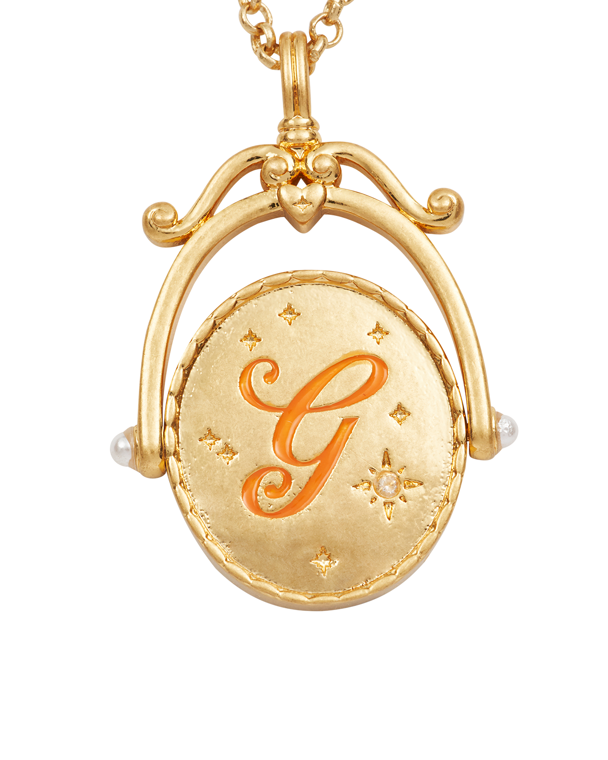 fable-england-jewellery-g-initial-gerbera-halskette-gold image 1