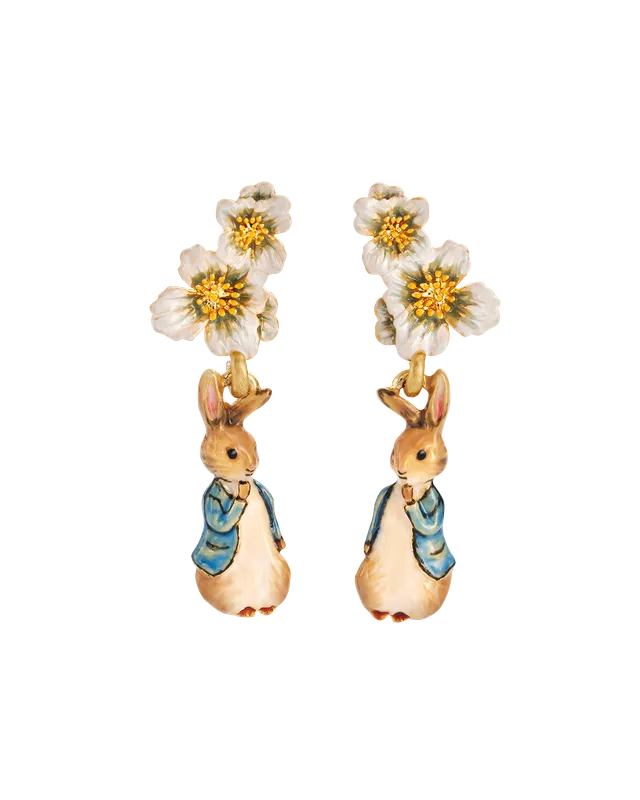 fable-england-x-peter-rabbit-floral-ohrringe-gold-h-nger image 1