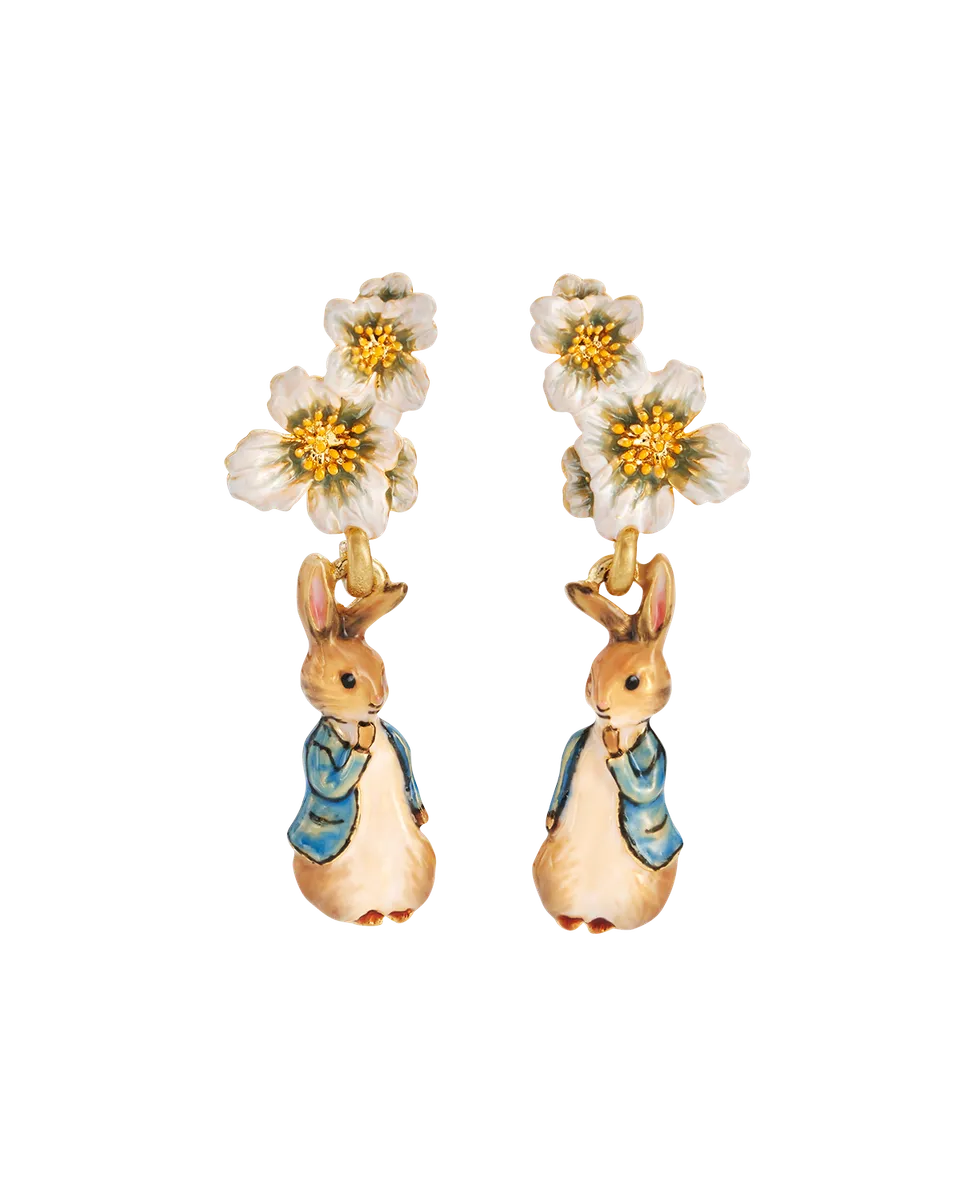 fable-england-x-peter-rabbit-floral-ohrringe-gold-h-nger image 1