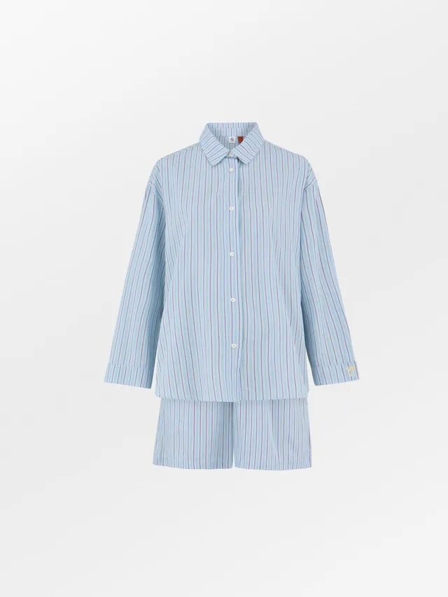 becks-ndergaard-stripel-shirt-shorts-pyjama-set-cashmere-blue image 1