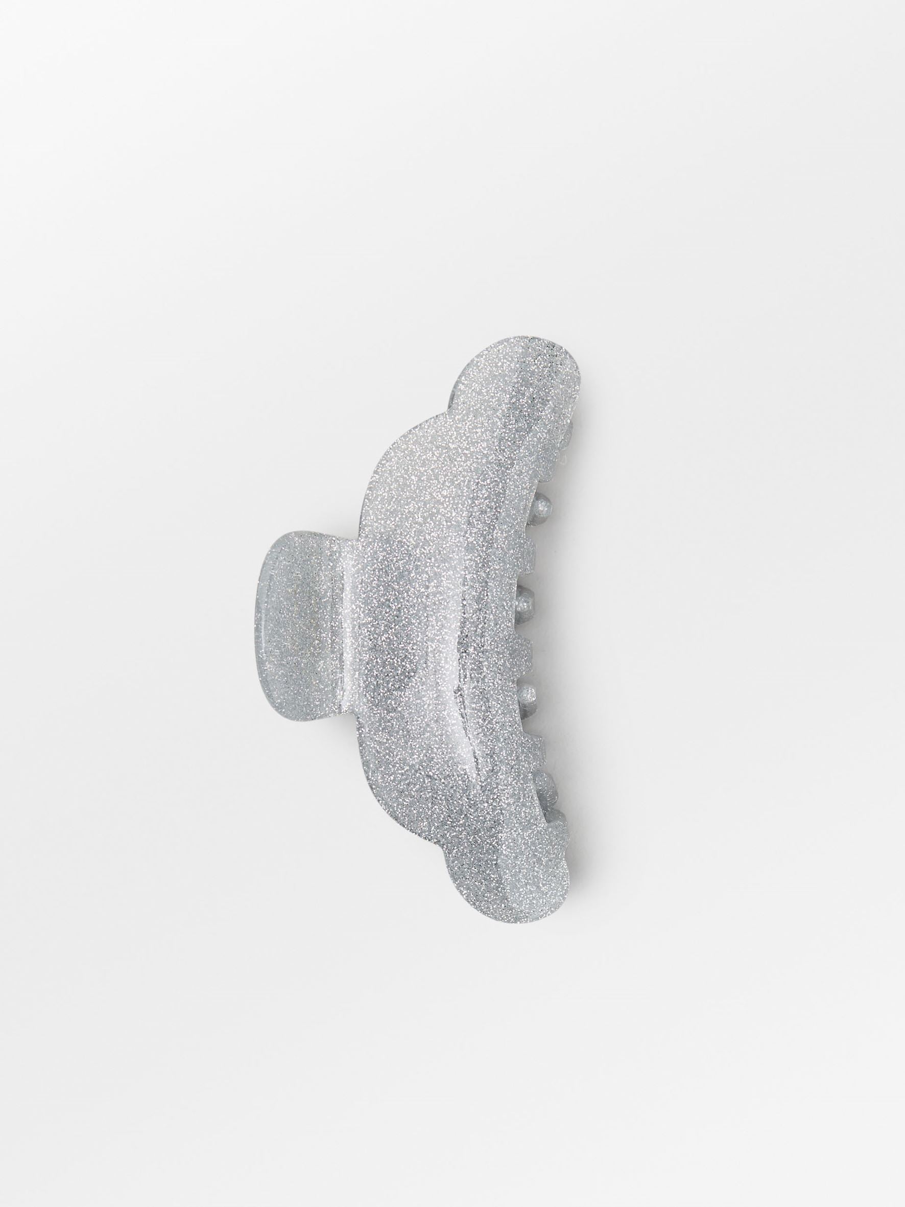 becks-ndergaard-katla-glitter-haarklammer-silber-9-cm image 1