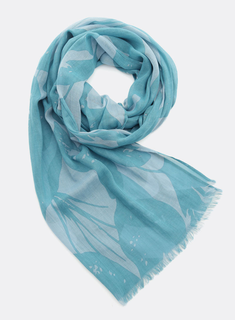 djian-fay-schal-baumwolle-blau-70-x-190-cm-floral image 1