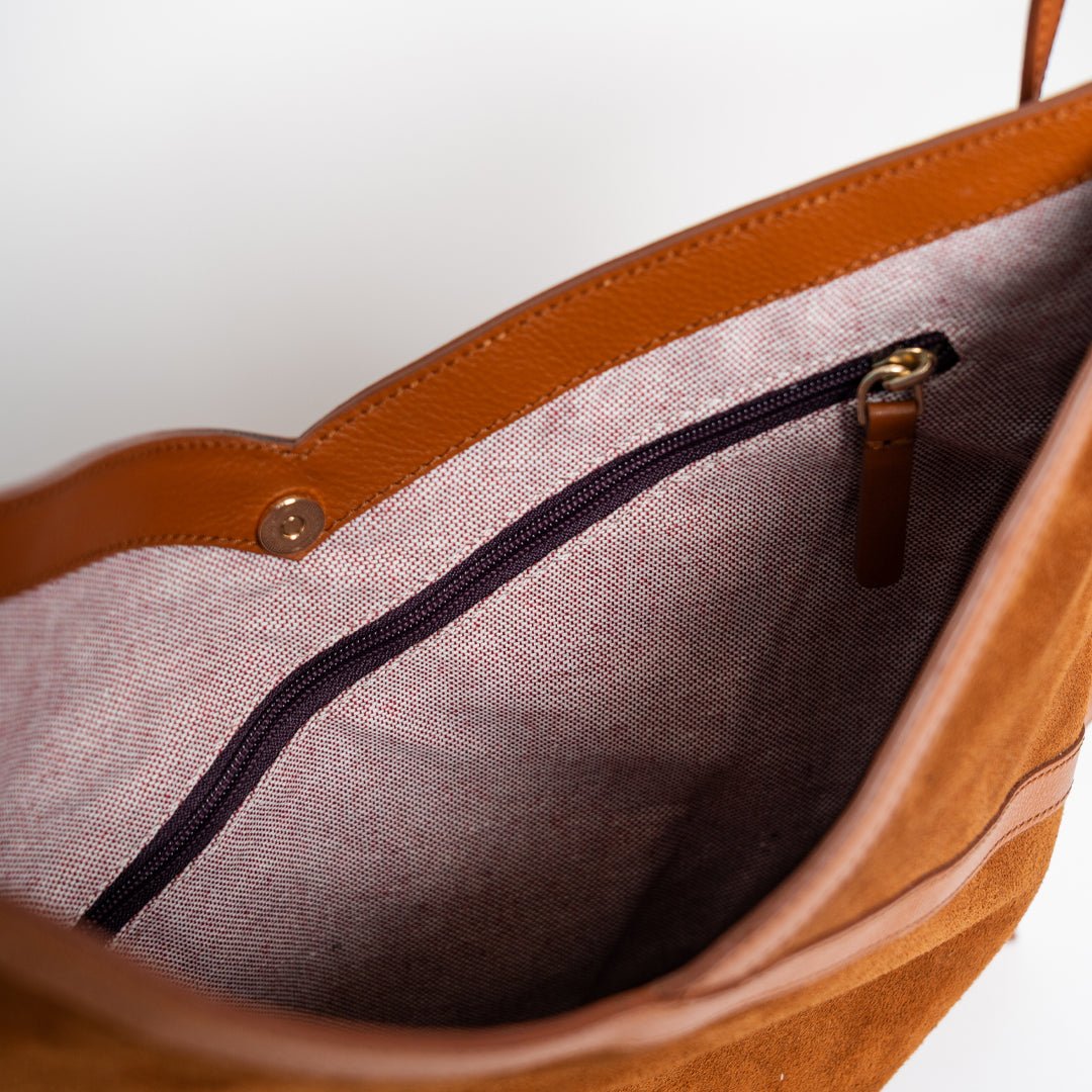 ann-kurz-split-shape-tote-shopper-cuero-wildleder-mix image 3