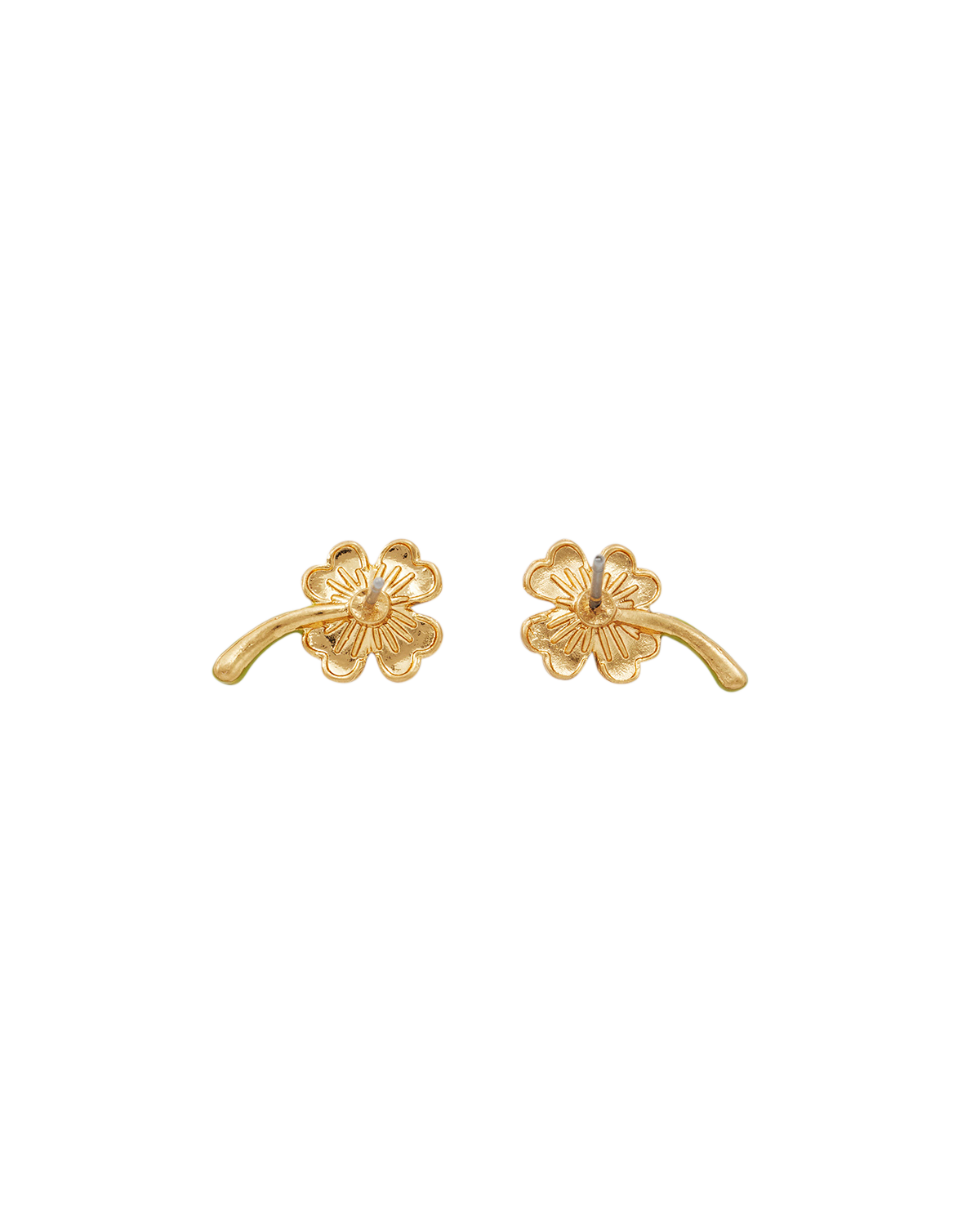 fable-england-lucky-clover-pearl-ohrstecker-gold-klee image 4