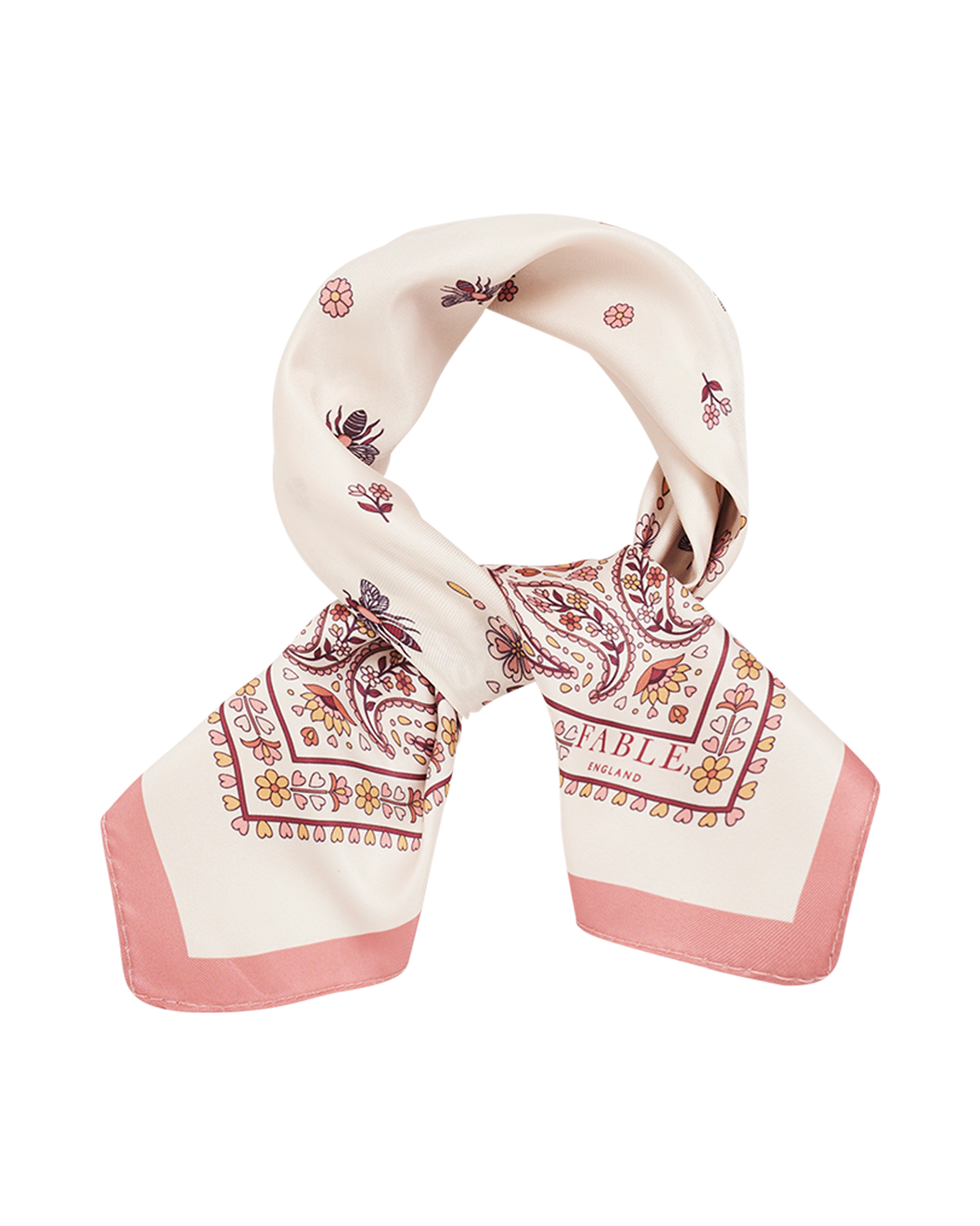 fable-england-eve-bandana-halstuch-rosa-mit-bienenmuster image 3