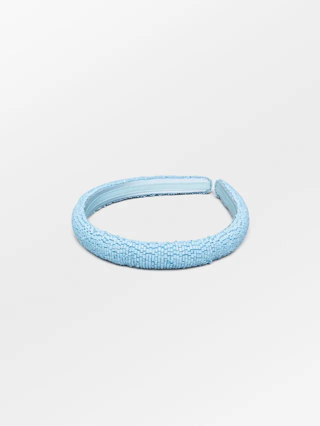 becks-ndergaard-solid-slim-beaded-hairbrace-haarband-blau image 1