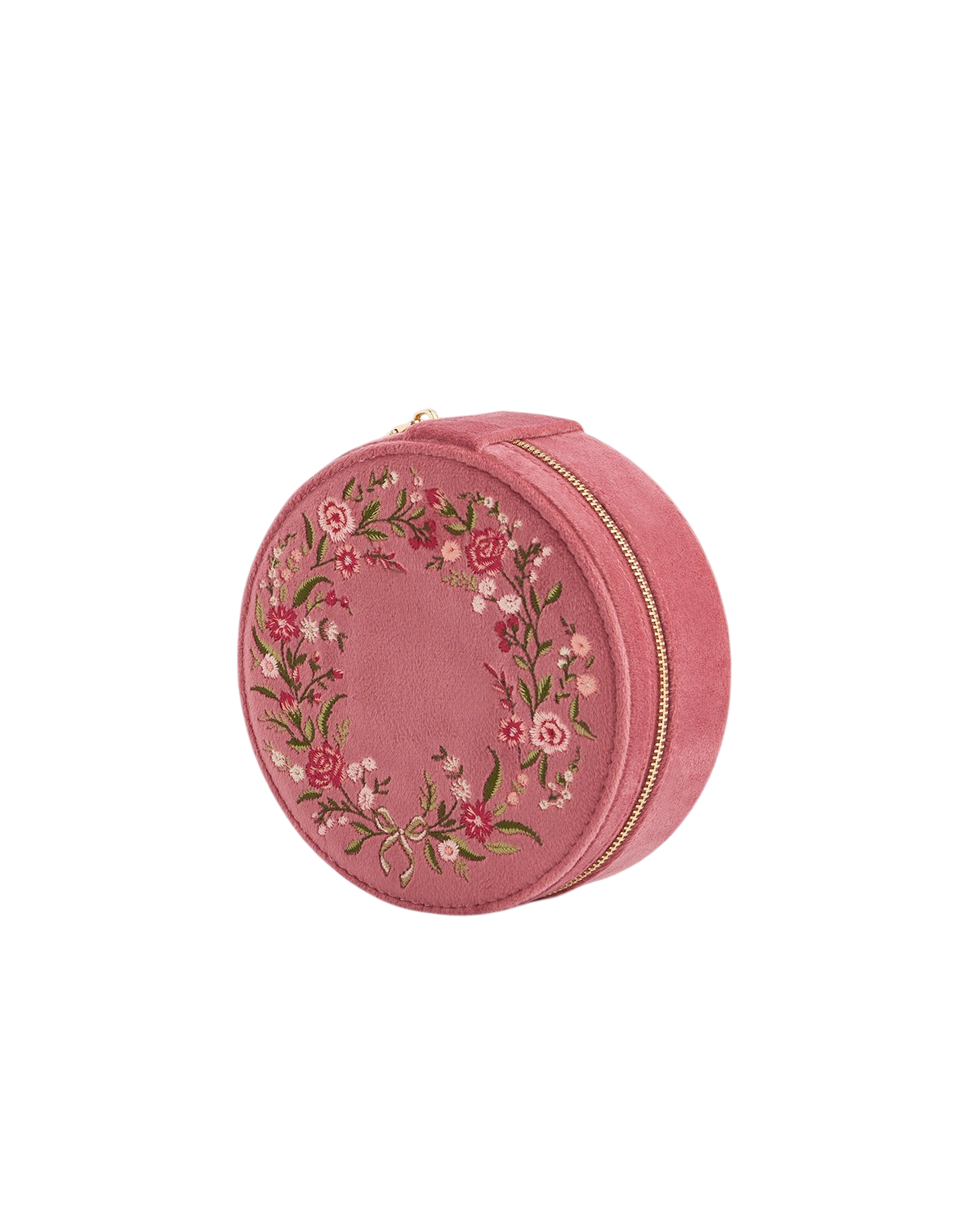 fable-england-floral-wreath-schmuckk-stchen-rosa-samt-bestickt image 5