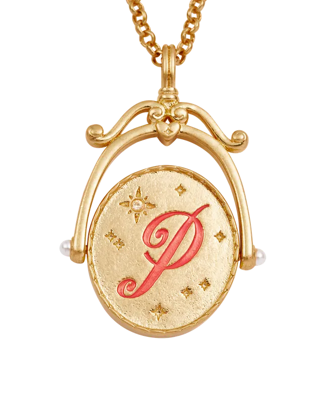 fable-england-p-initial-peony-halskette-gold-buchstabe-p image 1