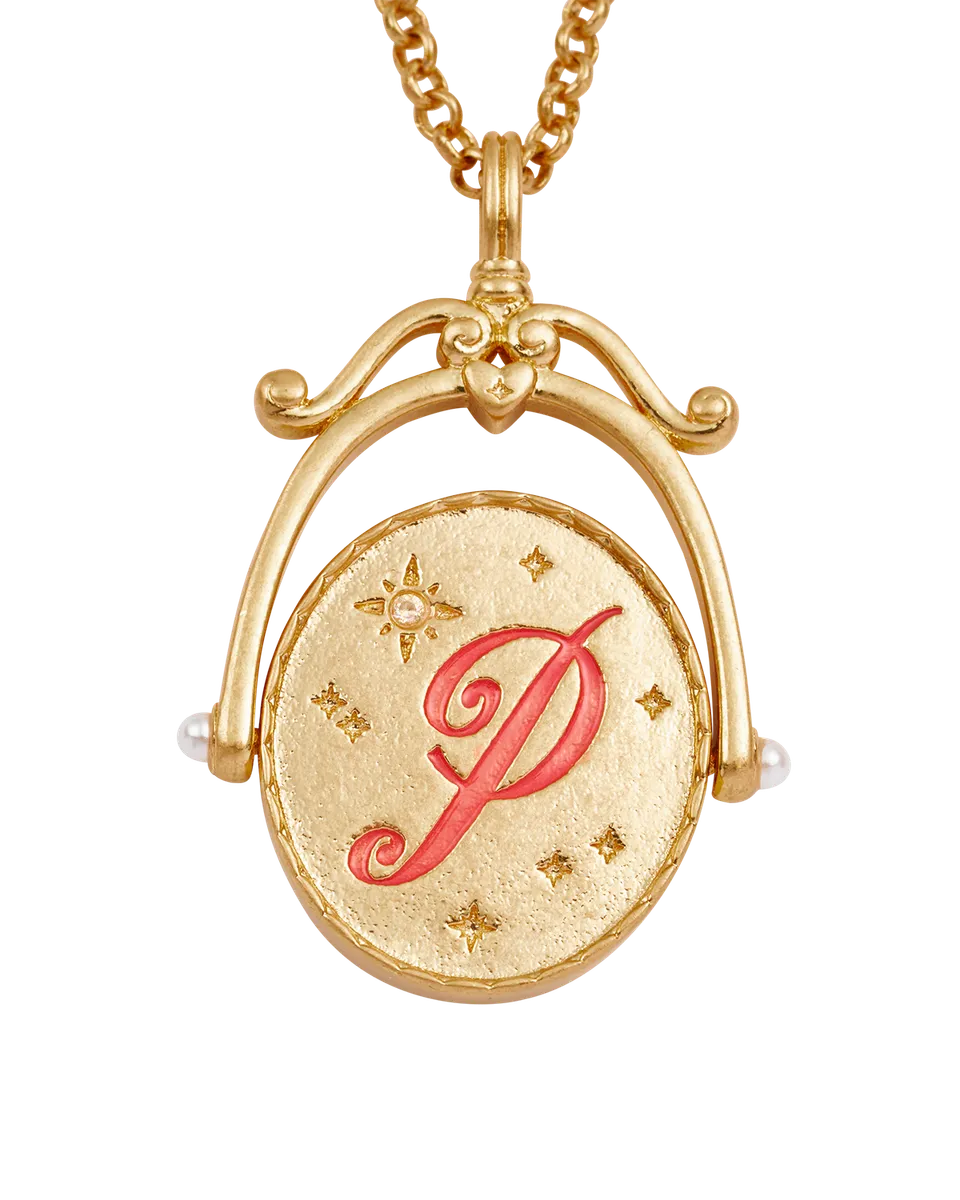 fable-england-p-initial-peony-halskette-gold-buchstabe-p image 1