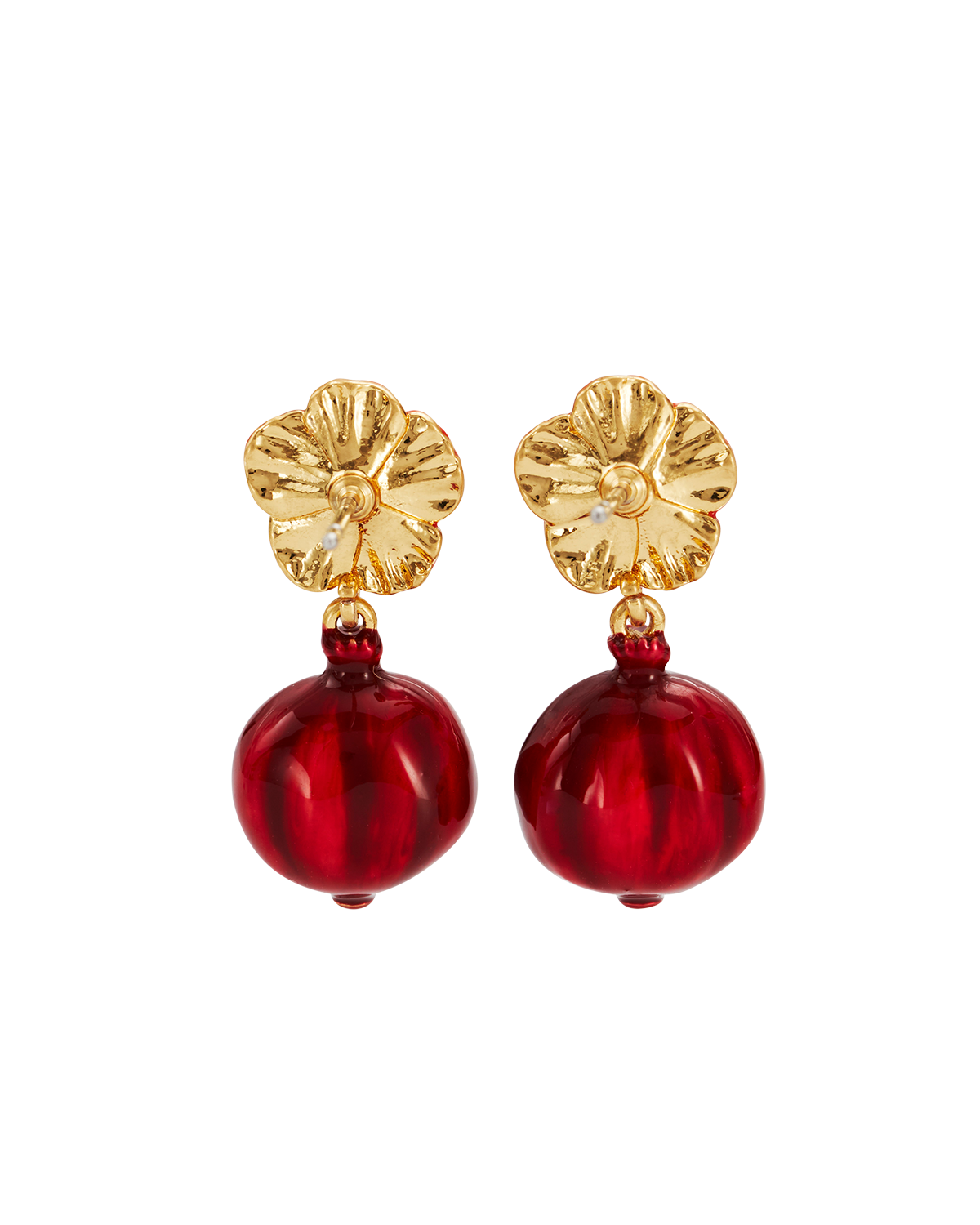 fable-england-blossom-pomegranate-ohrringe-gold-granat image 4