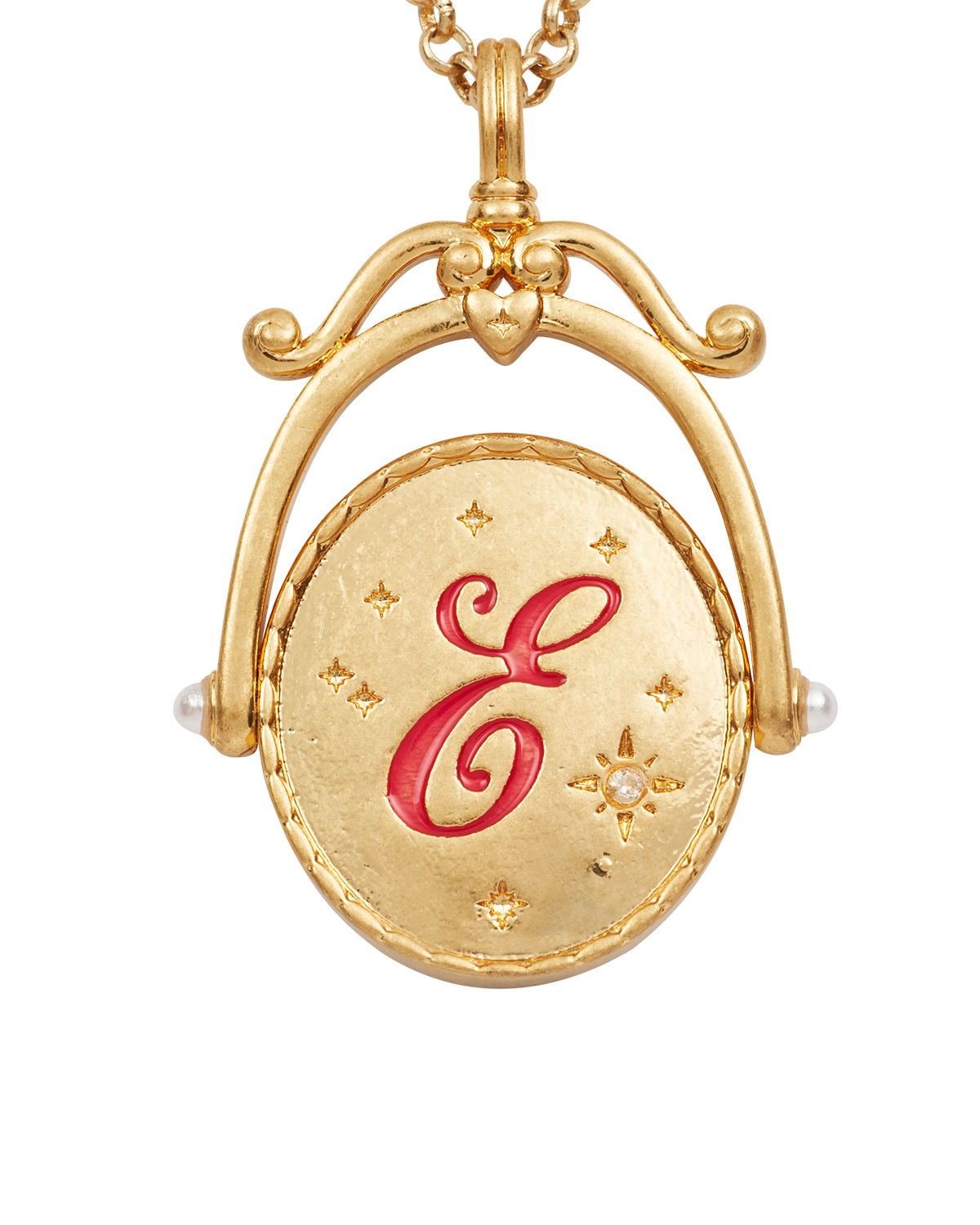fable-england-e-initial-echinacea-gold-spinner-halskette-e image 1