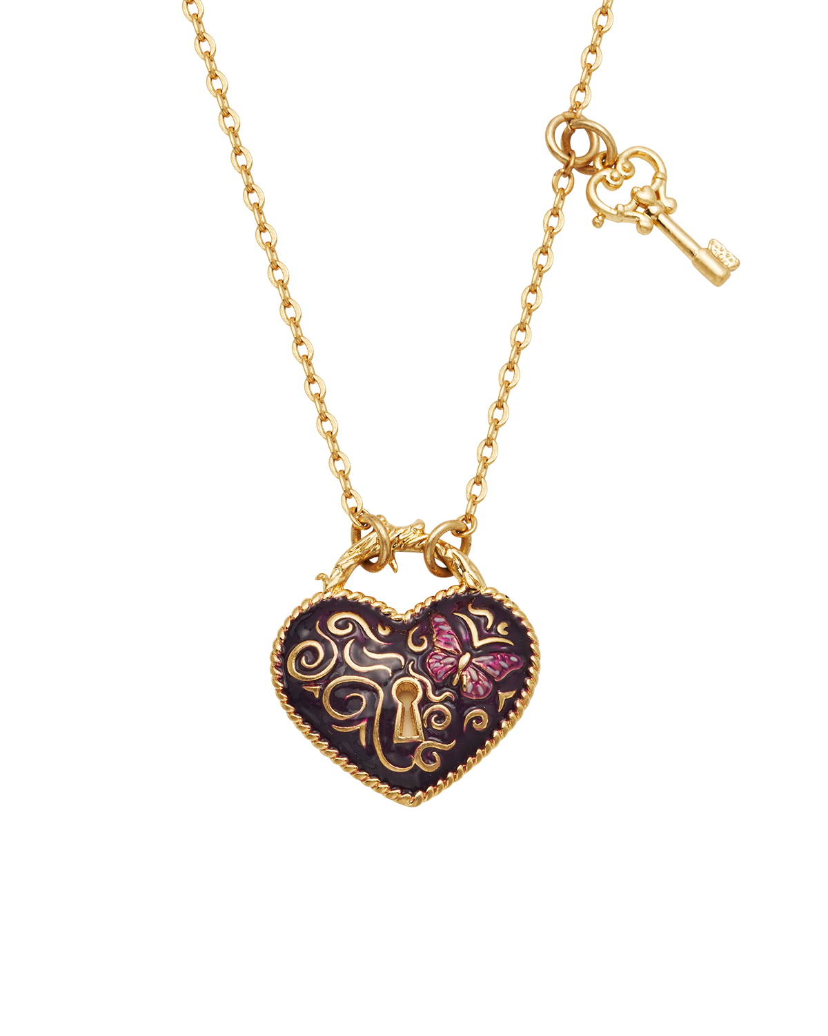 fable-england-eve-heart-lock-key-halskette-gold-herz image 1