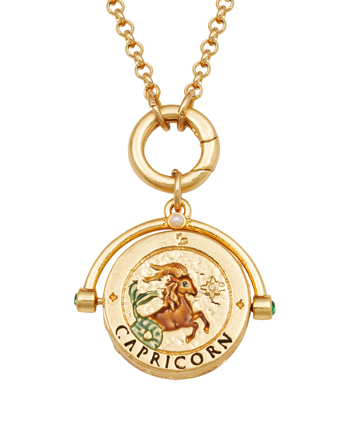 fable-england-capricorn-spinner-halskette-gold-steinbock image 1