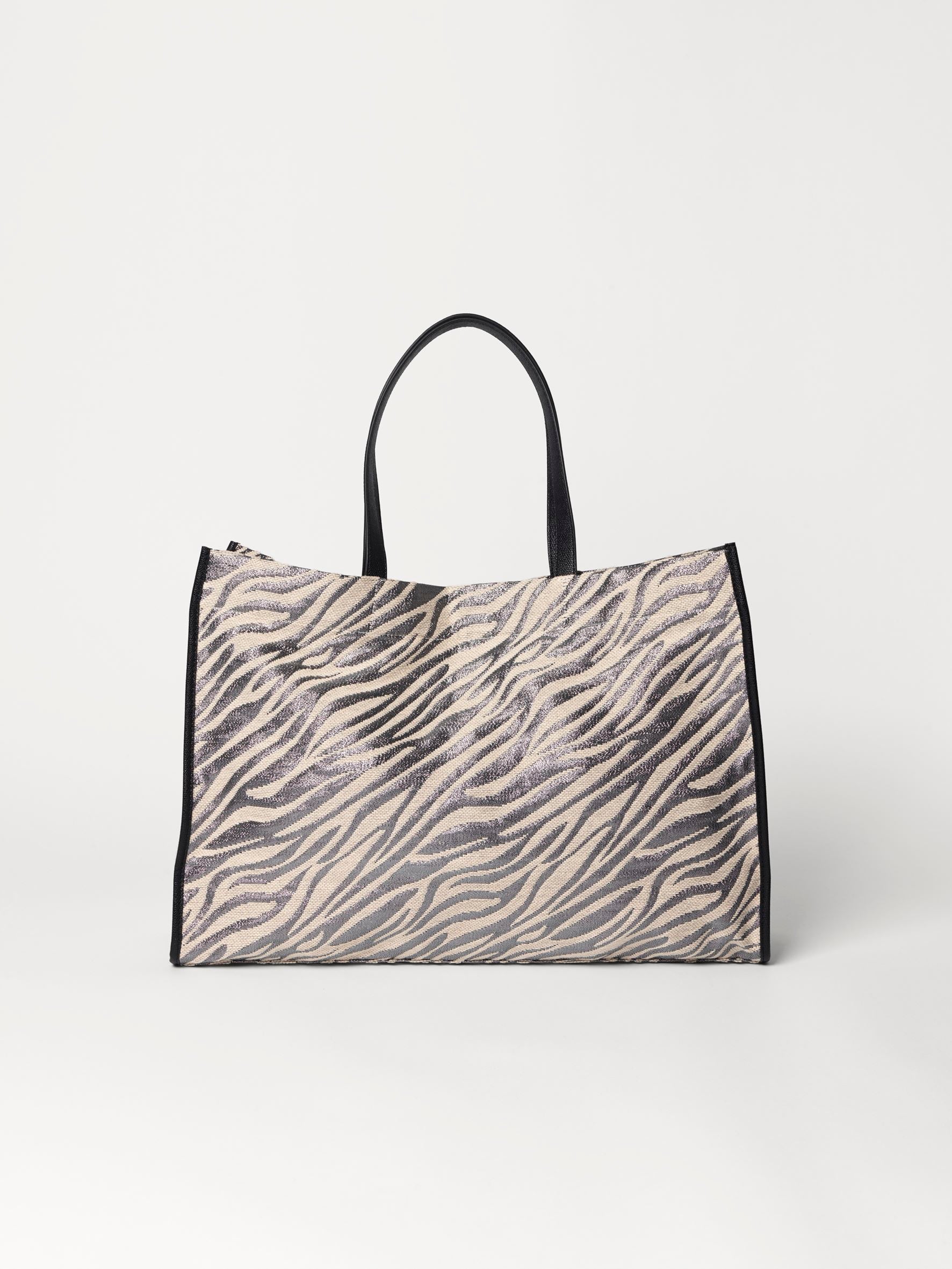 becks-ndergaard-bags-canvas-sary-shopper-mellow-yellow-zebra image 1