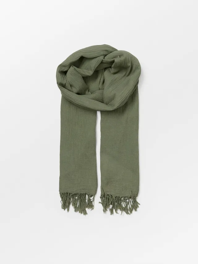 becks-ndergaard-solid-ilona-scarf-wollschal-oliv image 1