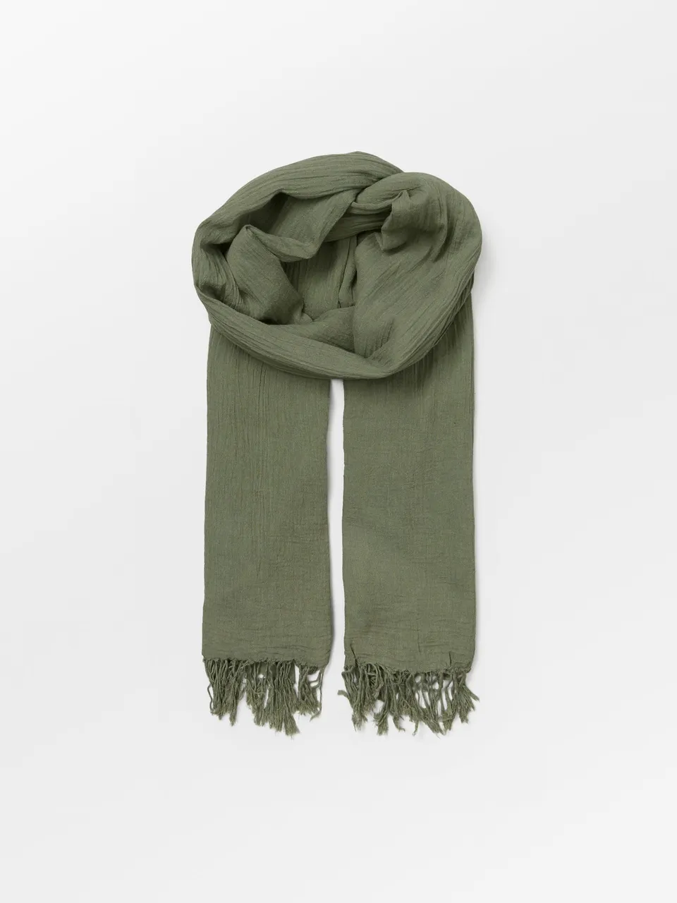 becks-ndergaard-solid-ilona-scarf-wollschal-oliv image 1