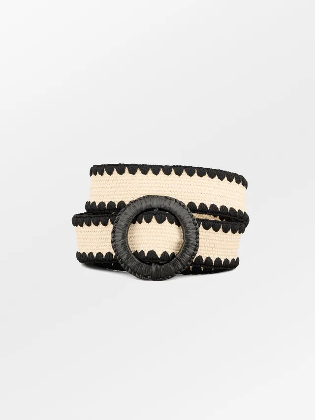 becks-ndergaard-crochet-slim-zia-g-rtel-3-5cm-nature-schwarz image 1