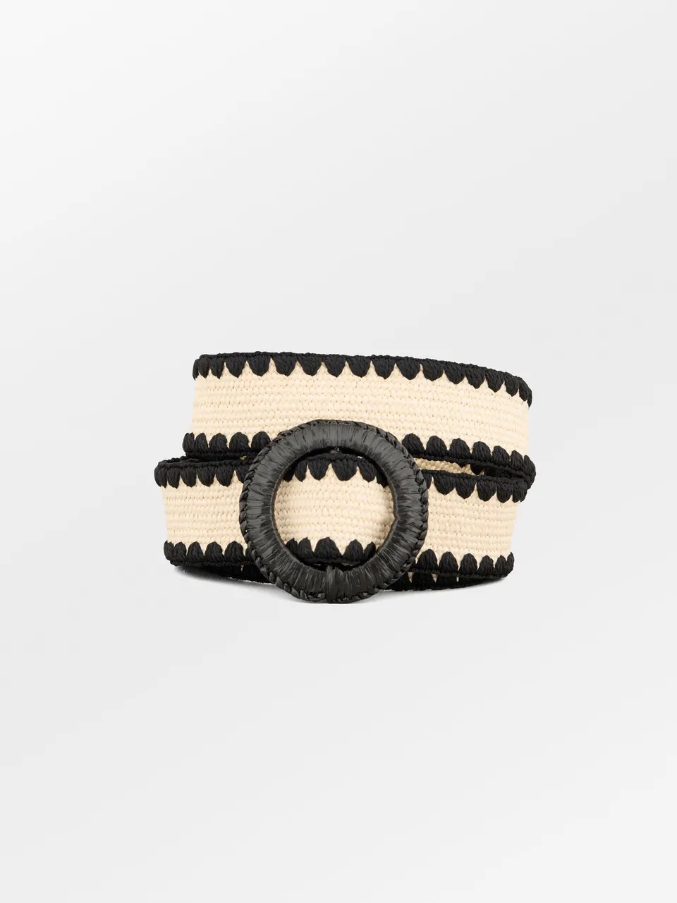 becks-ndergaard-crochet-slim-zia-g-rtel-3-5cm-nature-schwarz image 1