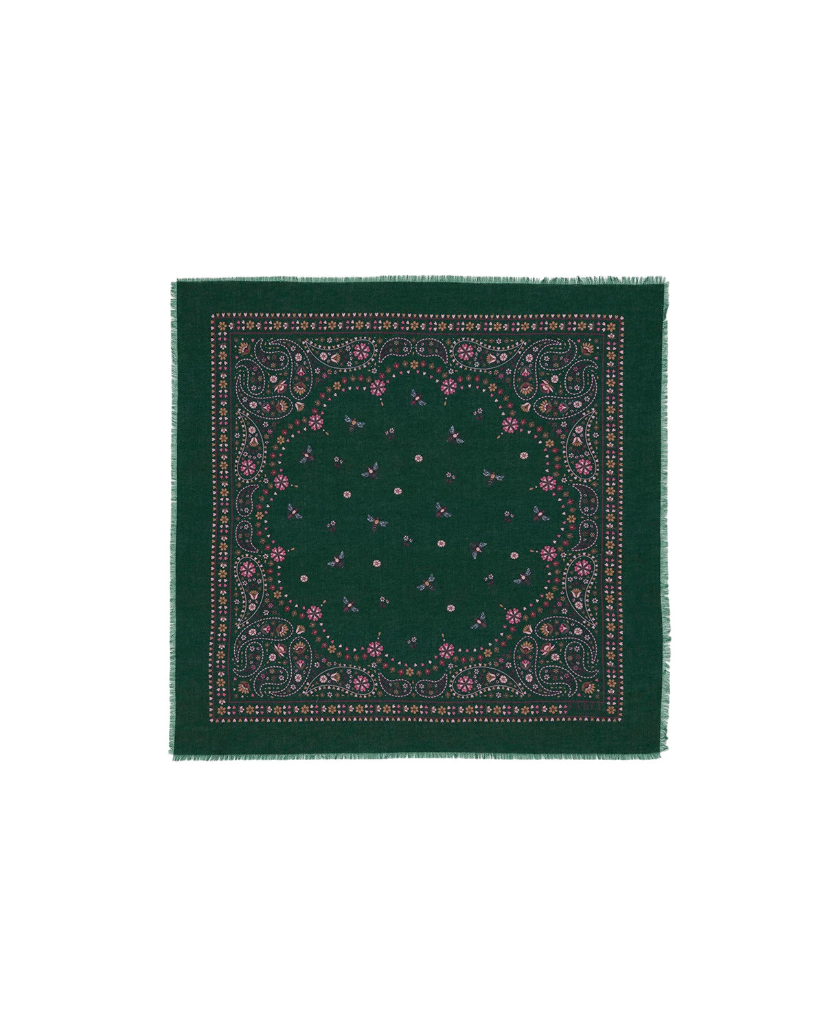 fable-england-paisley-bee-bandana-tuch-gr-n image 1