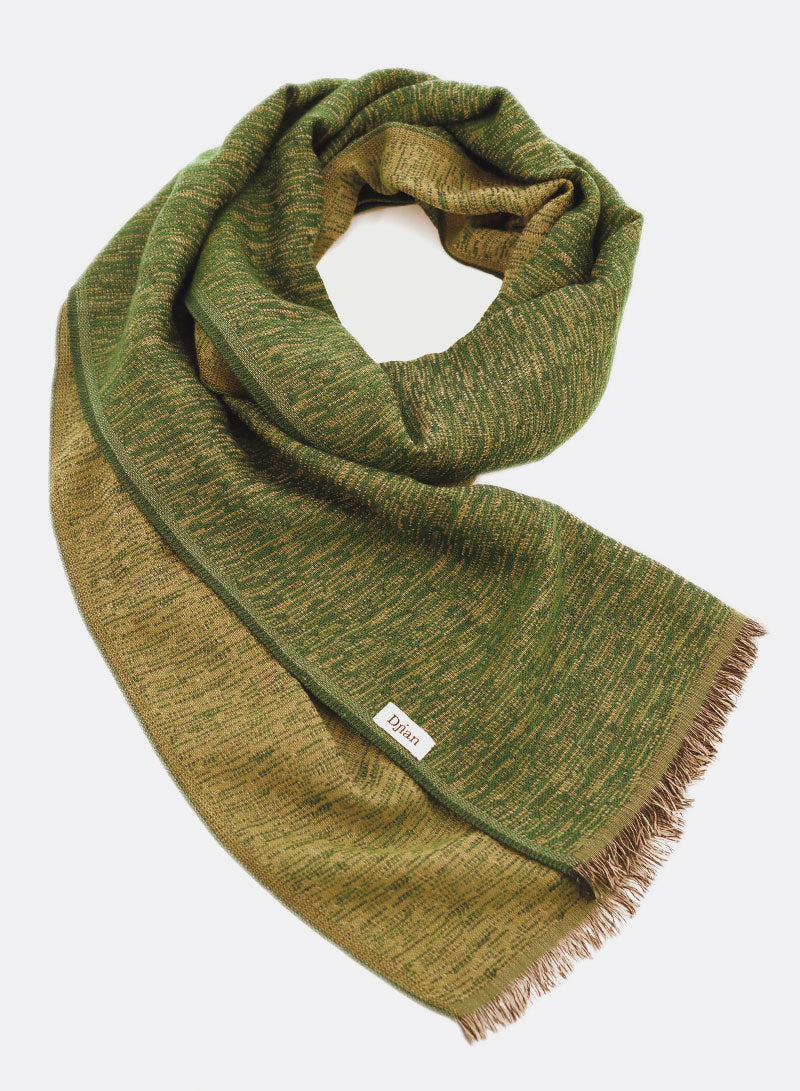 djian-olivia-schal-merinowolle-gr-n-jacquard image 3
