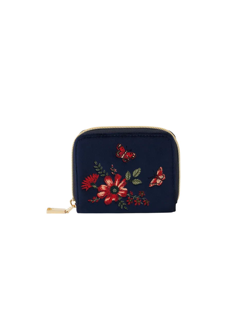 fable-england-floral-geldb-rse-navy-samt-klein-schmetterling image 1