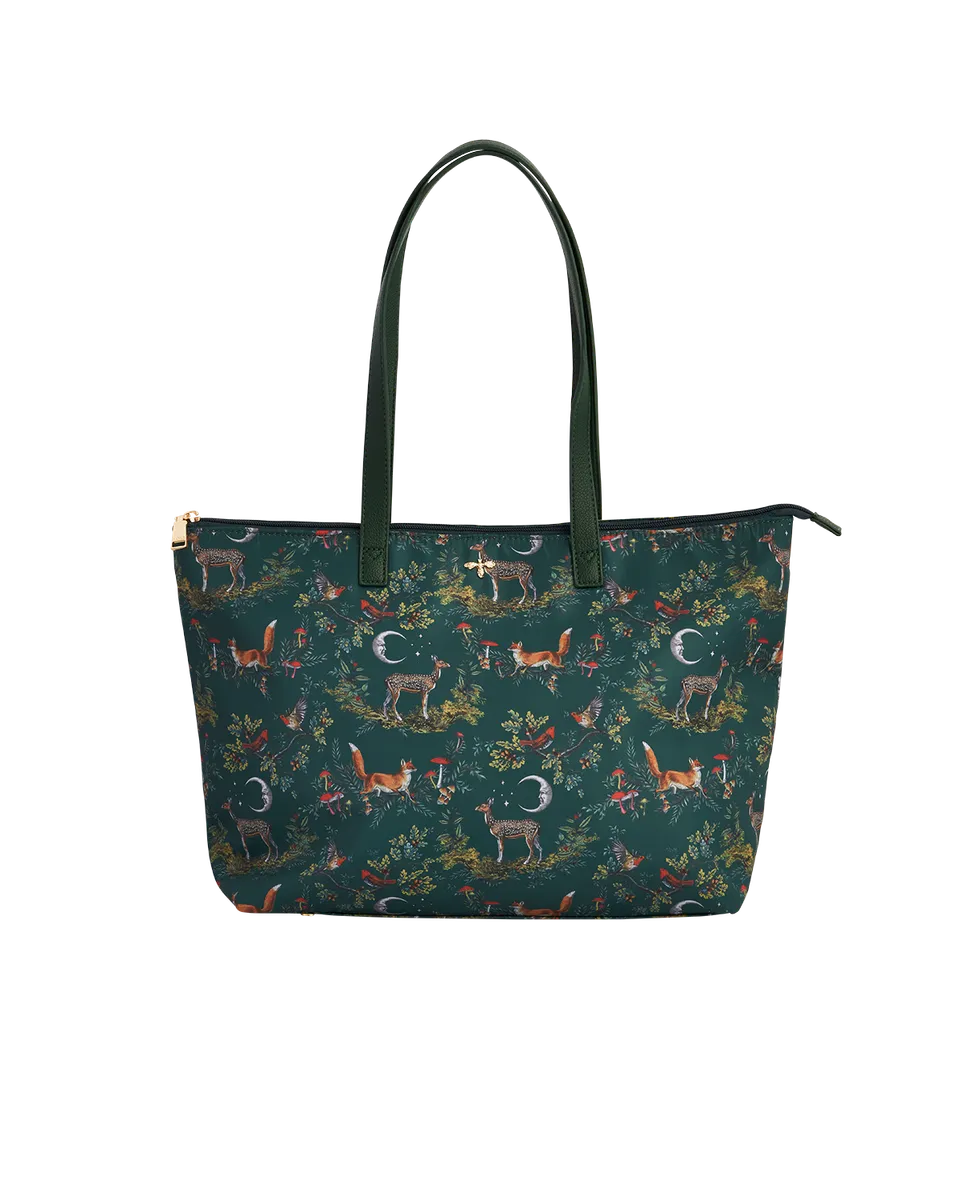 fable-england-into-the-woods-grab-tote-handtasche-gr-n-wald-print image 1