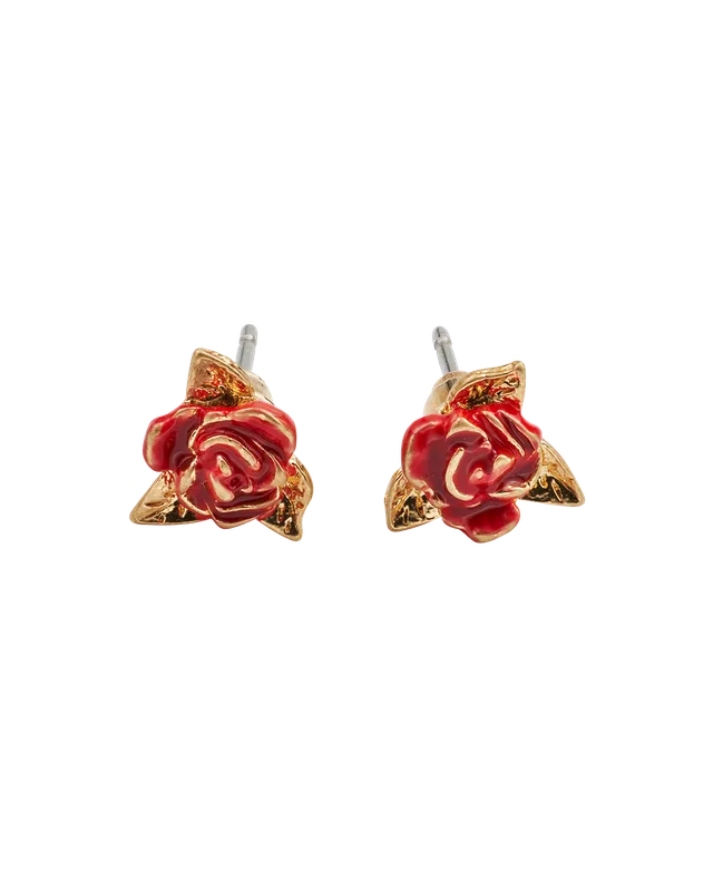 fable-england-english-rose-ohrstecker-gold-rot-emaille image 1