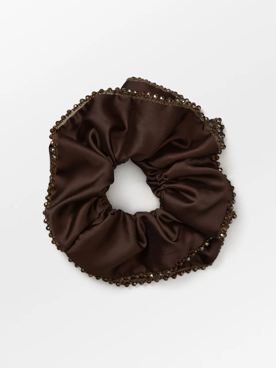becks-ndergaard-luster-bead-scrunchie-braun-perlen image 1