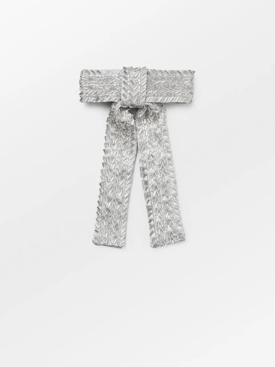 becks-ndergaard-merry-beaded-bow-haarschleife-silber-16-cm image 1