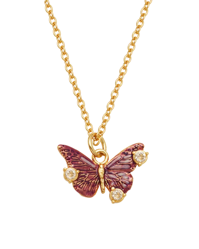 fable-england-hera-butterfly-halskette-gold-burgund image 1