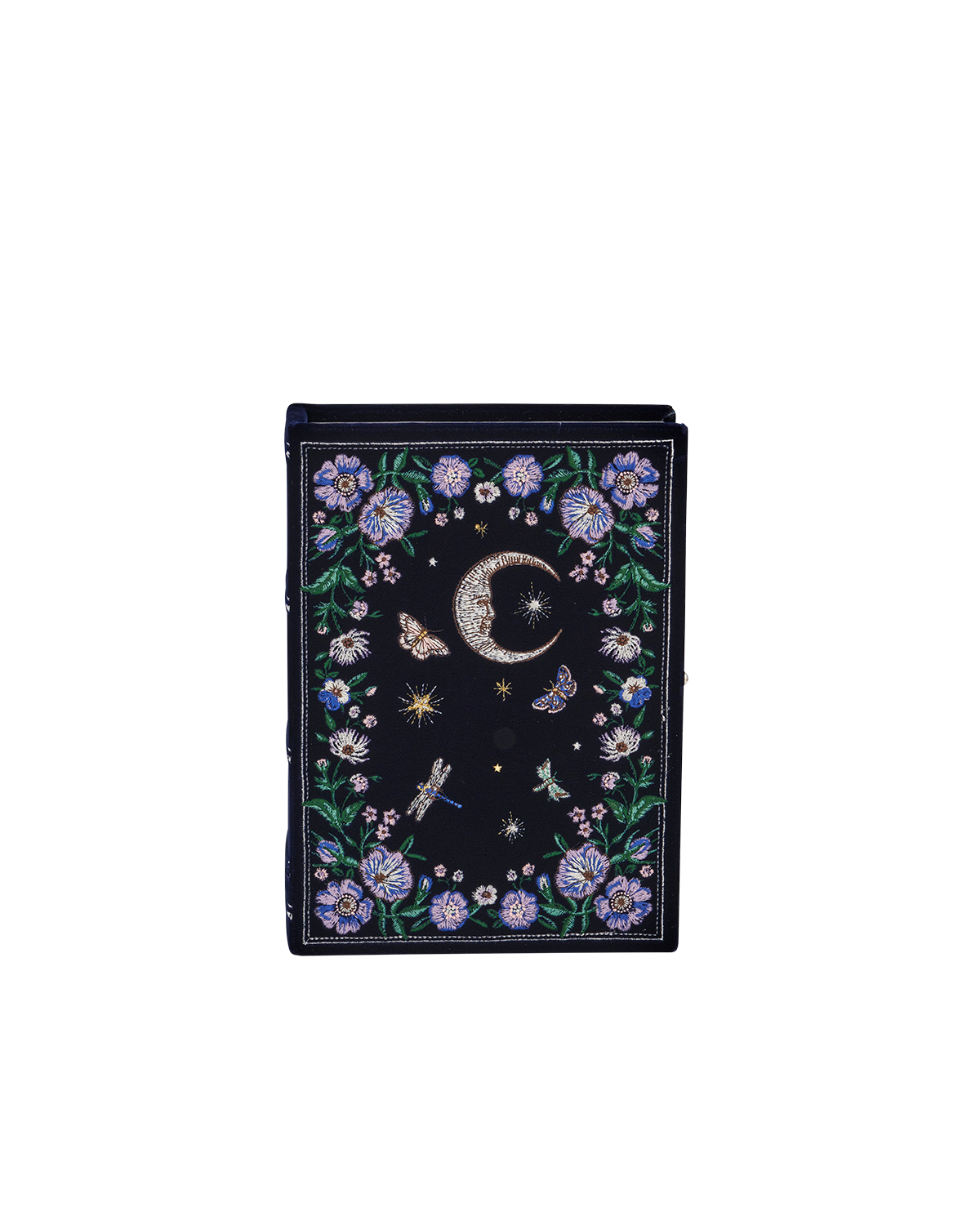 fable-england-marianne-midnight-garden-book-clutch-handtasche-navy-samt image 4