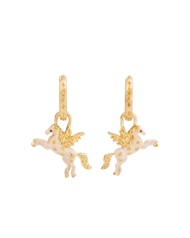 fable-england-pegasus-huggie-ohrringe-gold-wei-emaille image 1
