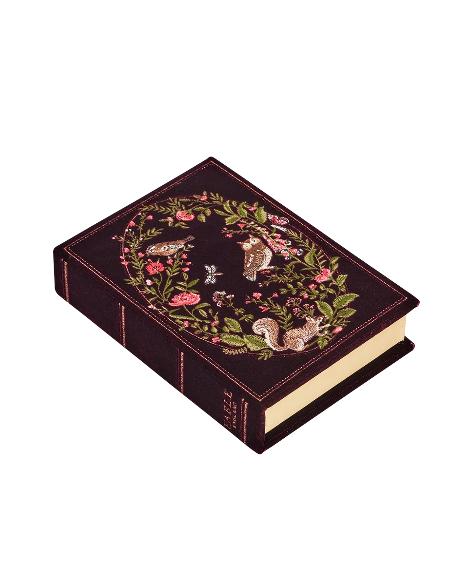 fable-england-elinor-meadow-book-clutch-samt-bordeaux image 1