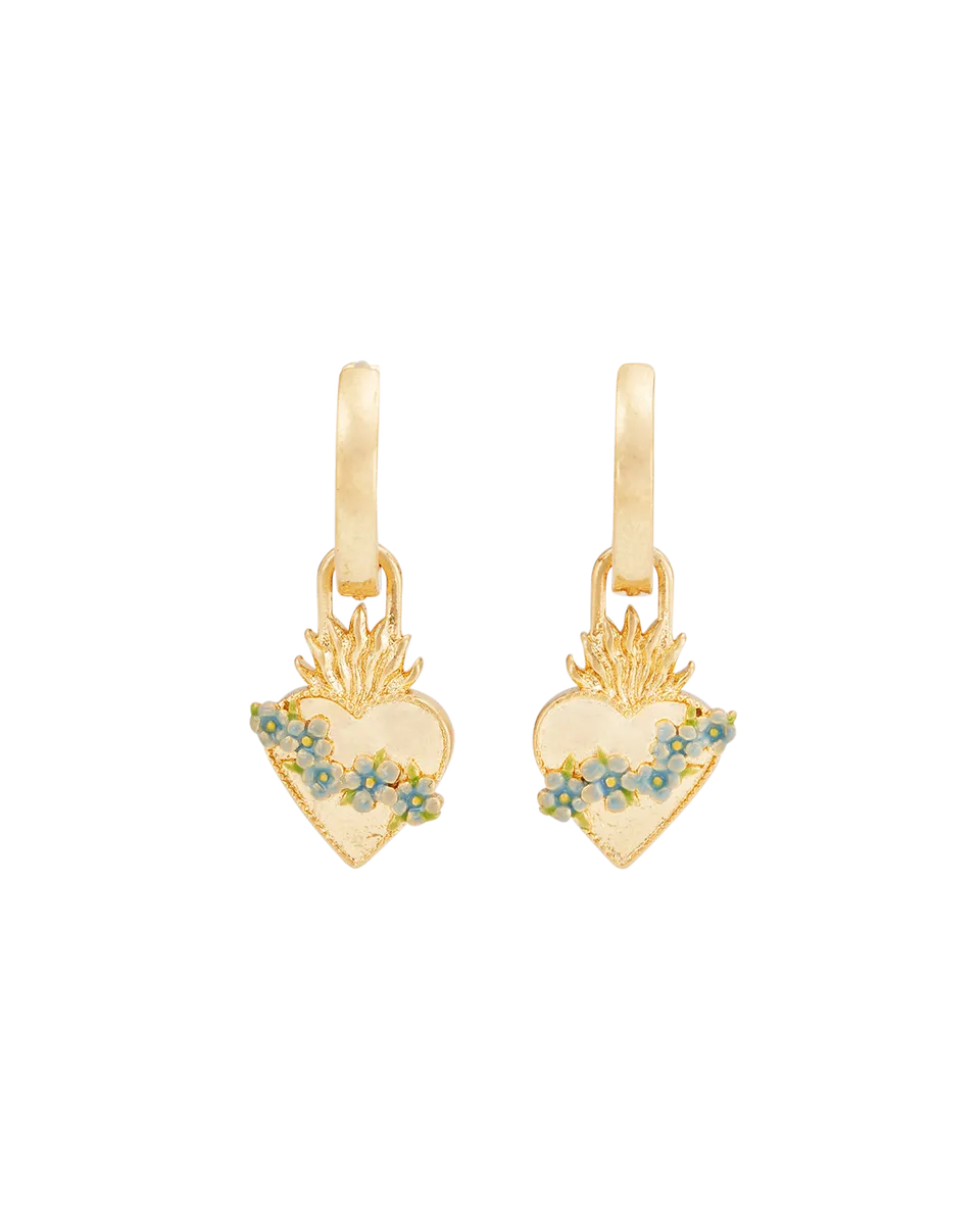 fable-england-jewellery-sacred-heart-huggie-ohrringe-gold-herz image 1
