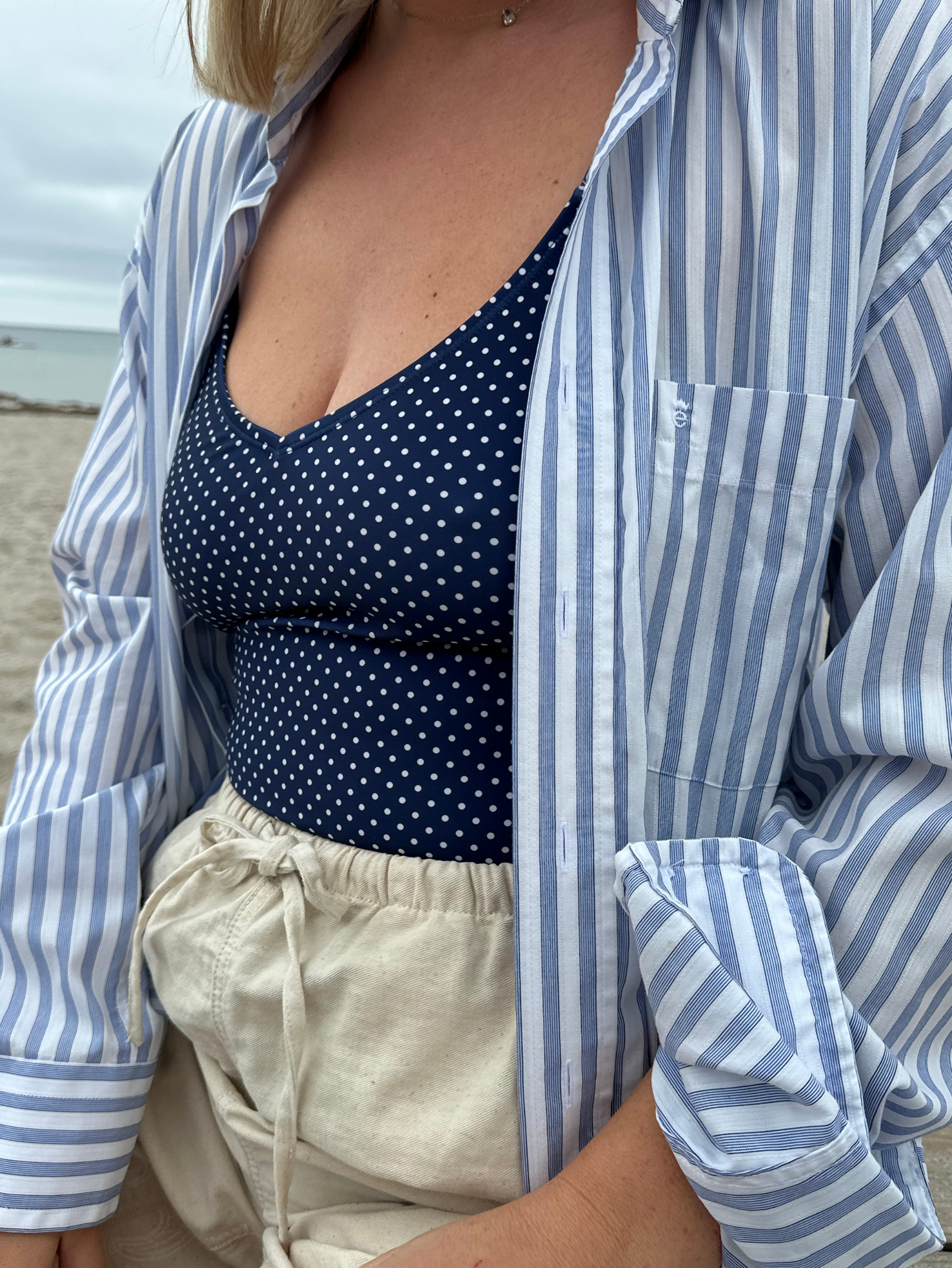 becks-ndergaard-bea-polka-dot-badeanzug-navy-blau image 3