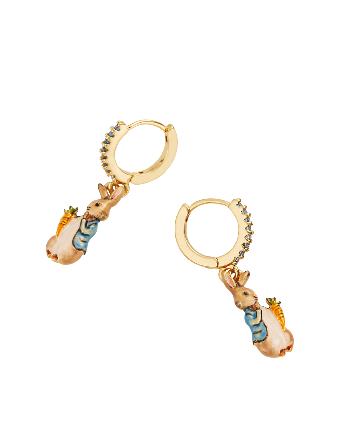 fable-england-peter-rabbit-karotten-huggie-ohrringe-gold image 5