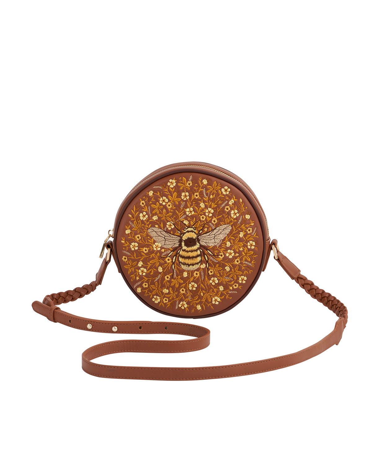 fable-england-bumble-circle-tasche-rund-biene-stickerei image 1