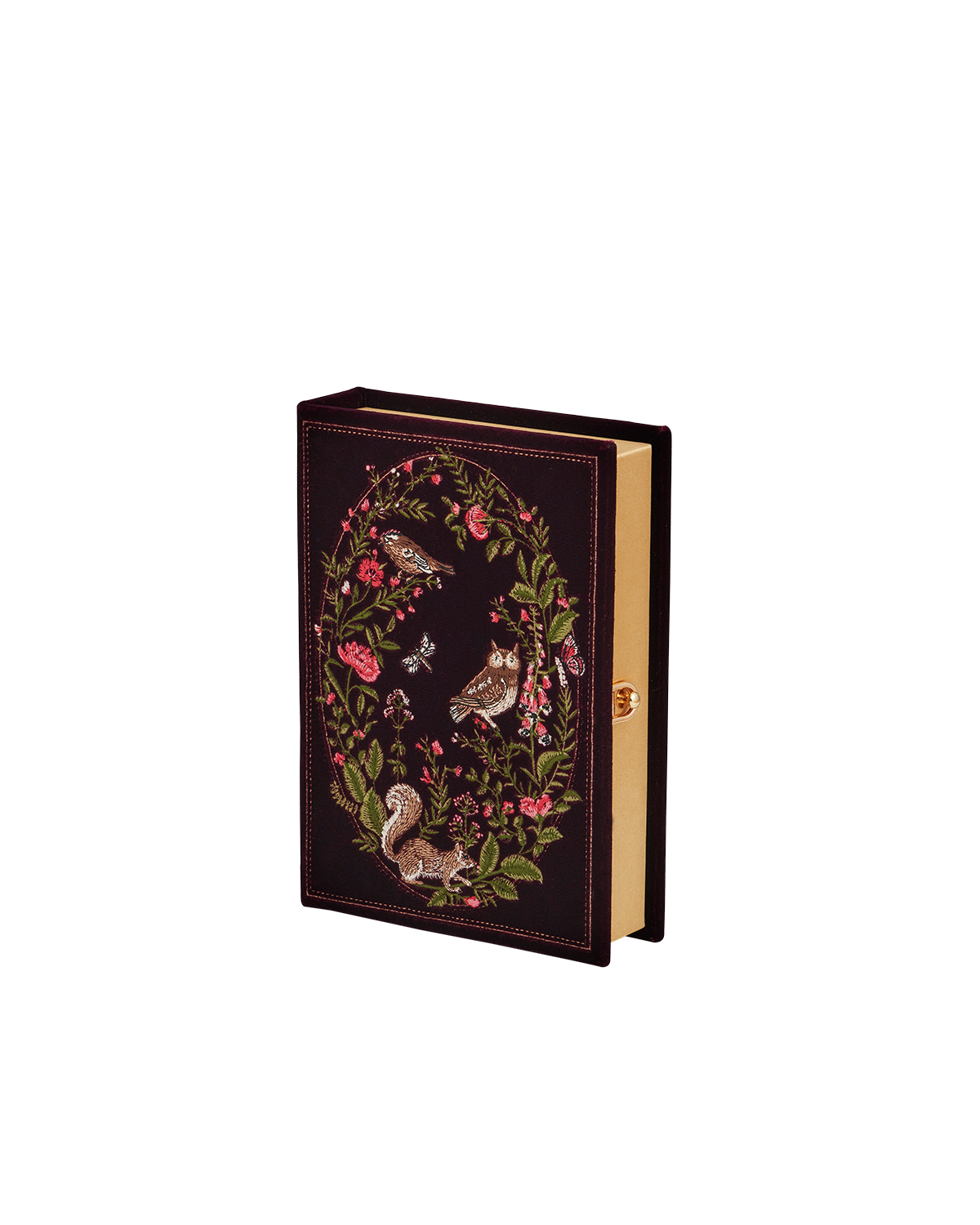 fable-england-elinor-meadow-book-clutch-samt-bordeaux image 6