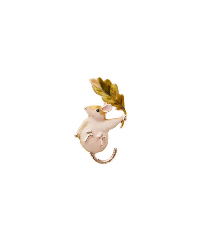 fable-england-dormouse-brosche-emaille-ros-gold image 1