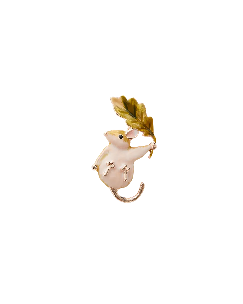fable-england-dormouse-brosche-emaille-ros-gold image 1