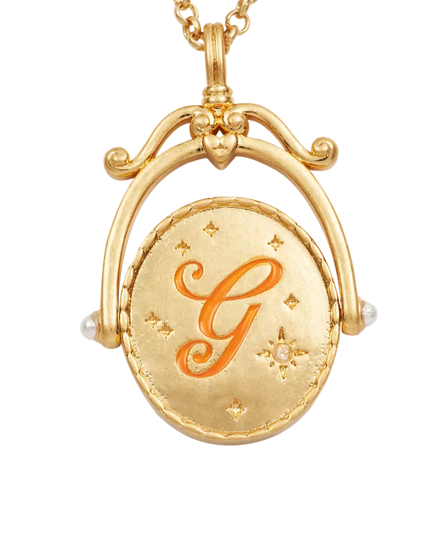 fable-england-jewellery-g-initial-gerbera-halskette-gold image 1